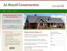 Tablet Screenshot of a1royalconstruction.com